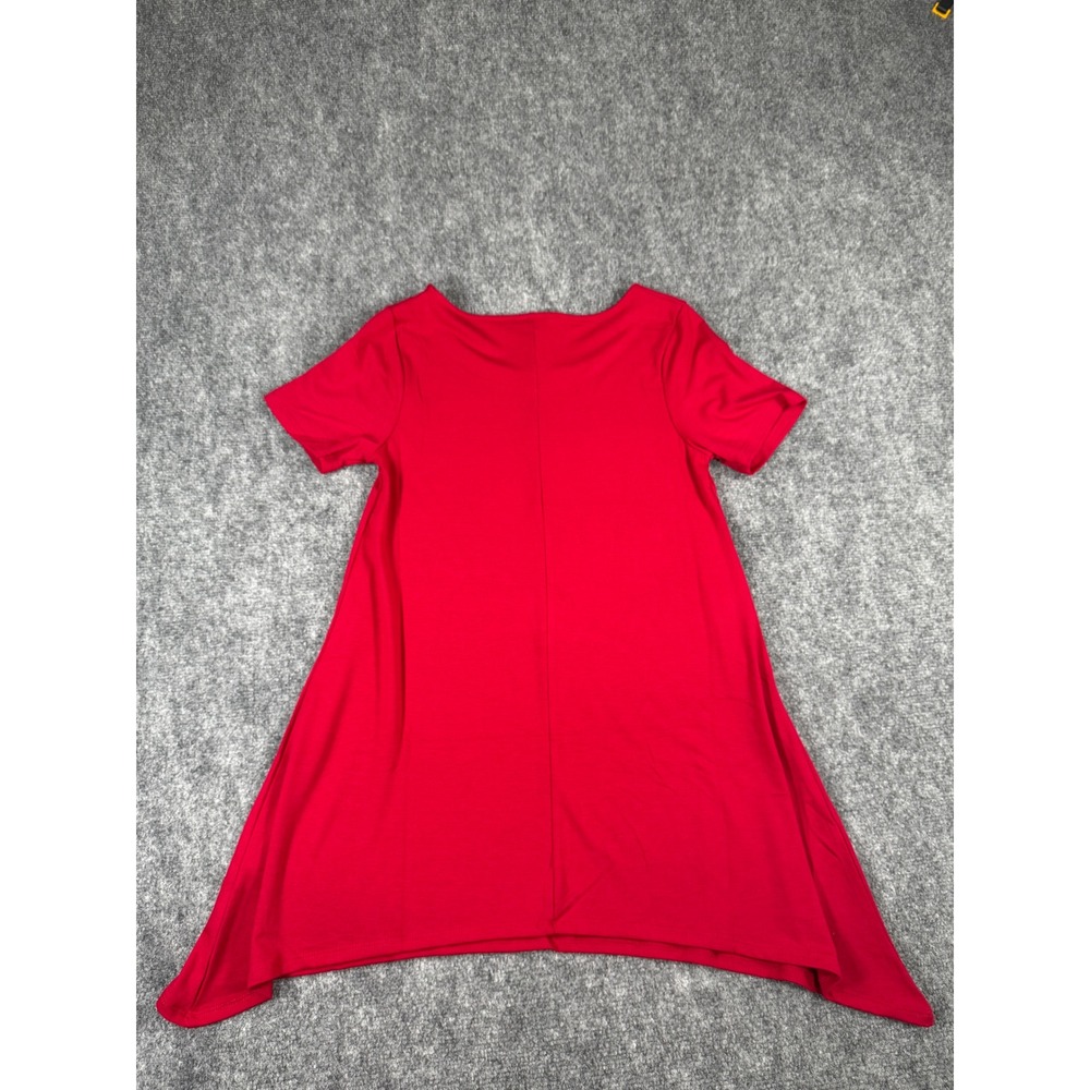 Zenana‎ Red Small Short Sleeve Sharkbite Hem Tunic Top NEW